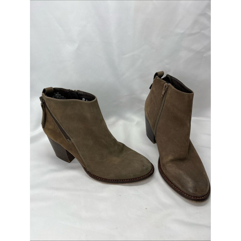 Blondo Nivada Waterproof Olive Green Suede Booties